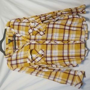 a.n.a. Cotton Tunic Top. Size XL. Buttonfront and adjustable shelves.